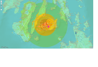 The Earthquake information on the interactive map is based on USGS data.