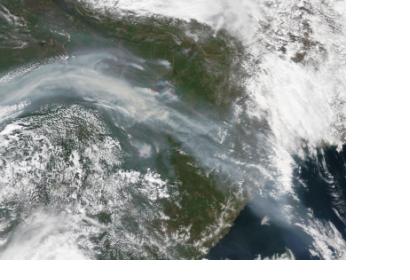 Fires in Russia seen from NASA's Aqua satellite