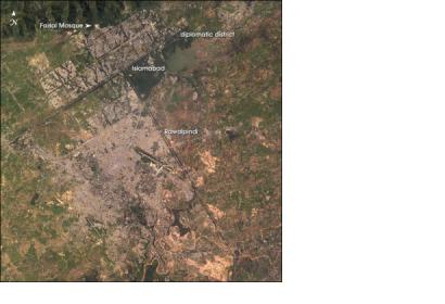 Islamabad, Pakistan seen from Space in 2003