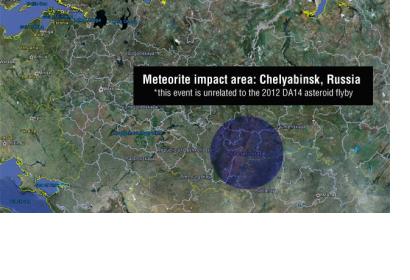 Meteorite hit Russia in February 2013