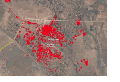 satellite images to track flooding in Afghanistan