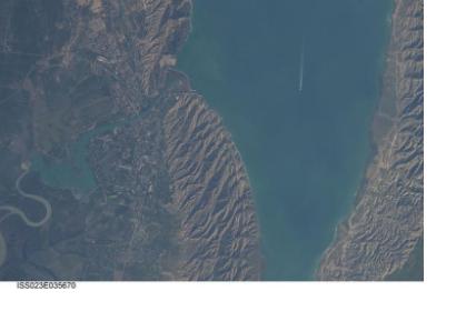 Azerbaijan's Mingachevir Reservoir seen from space