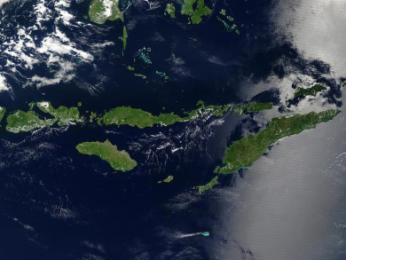 Indonesian Lesser Sunda Islands seen from space