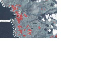 Map showing potentially damaged zones in western Tanna Island, Vanuatu (Image: UNITAR/UNOSAT)