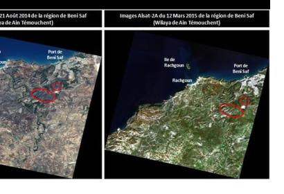 Image of Aïn Témouchent province captured by Alsat-2A on 12 March 2015 (Image: ASAL)