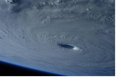 Super cyclone Maysak captured from the International Space Station