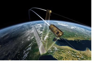 The double satellite formation TerraSAR-X/TanDEM-X will be one of the issues presented at the ISRSE-36 (Image: DLR)