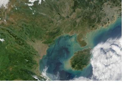 True color satellite image of the Gulf of Tonkin in Vietnam (Image: NASA)