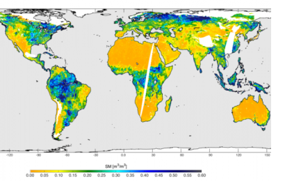 High-resolution global soil moisture map from SMAP (Image: NASA)