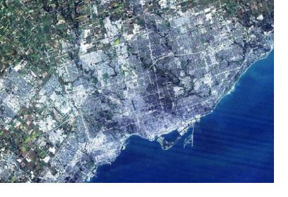 Landsat image of Toronto, capital of Ontario, Canada (Image: NASA)