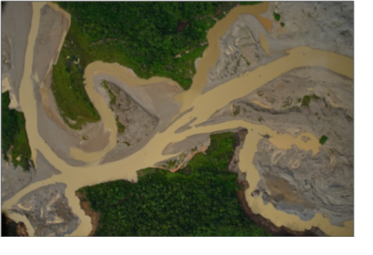 Opencast mining image in the north-eastern of Antioquia, Colombia (Image: IGAC/CIAF)