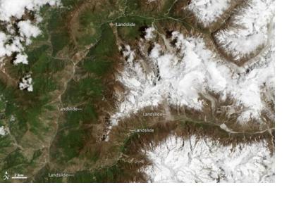 Volunteers are mapping earthquake-inducted landslides in Nepal (Image: NASA)