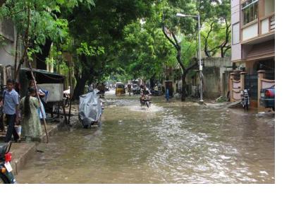 Floods caused by monsoon rains in Indian cities (Image: McKay Savage)