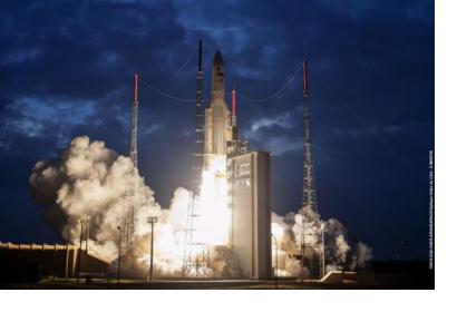 MSG-4 being launched from Europe’s Spaceport in Kourou (Image: ESA)