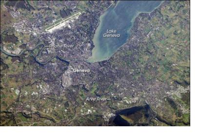 Satellite image of the city of Geneva, Switzerland (Image: NASA)