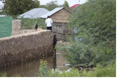 Homes flooded after river Shabelle ran over in Belet Weyne Capital City of Hiran, Somalia. Image: Ahmed Qeys.