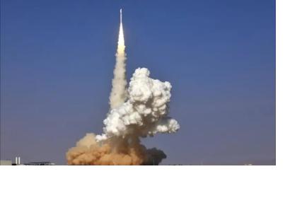 Suparco launches HS-1 satellite from a Chinese launch centre on Oct. 19, (c) Suparco