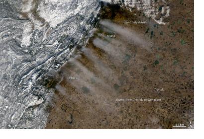 NASA's Terra satellite image shows the impact Ural has on weather developments