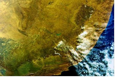 Image of South Africa acquired on 19 June 2010 by ESA's Envisat satellite. Image: ESA, CC BY-SA 3.0 IGO.