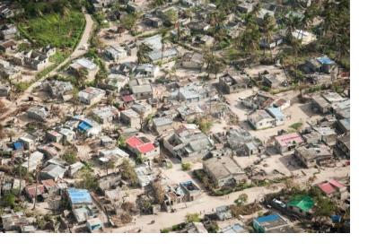 Areas flooded and damaged following cyclone Idai, northwest of Beira.