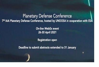 Banner for the 7th IAA Planetary Defense Conference. Image: UNOOSA