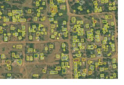 Open Building Dataset over Musoma, Tanzania. Image: Bing Maps.