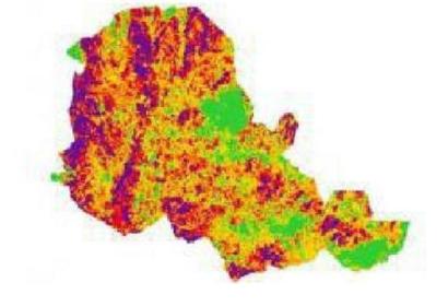 Burn Severity Map obtained from NBR showing the aftermath of the January 2017 wildfire in the town of Empedrado, situated in the Maule region of Chile