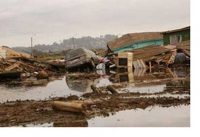 Flood in San Antonio as a result of a tsunami in 2010. Image: Atilio Leandro.