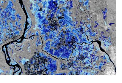 Copernicus Sentinel-1 flood monitoring. 