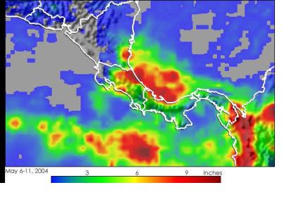 Floods in Costa Rica. Image: NASA archive.