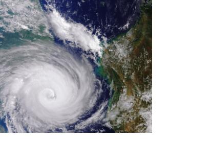 Cyclone Idai west of Madagascar. Image: ESA.