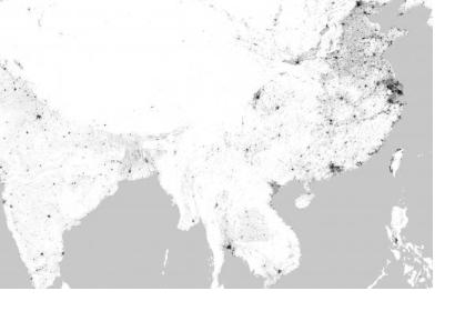 WSF2015 subset including India and vast part of Eastern and South Eastern Asia.  Credit: DLR (CC-BY 3.0).