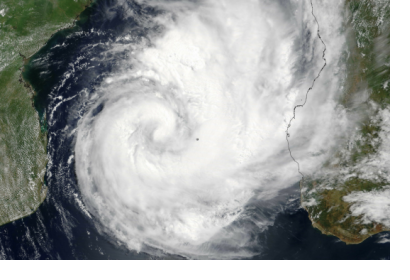 Tropical Cyclone Dineo 14 February 2017. Image: NASA Earth Observatory.