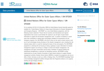 UNOOSA GEOSS Portal