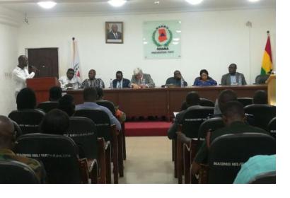 Participants at the UN-SPIDER Institutional Strengthening Mission in Ghana, October 2018.