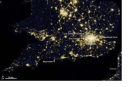 The Lights of London. Image: NASA Earth Observatory.