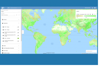 Screenshot of the Earth Map platform.