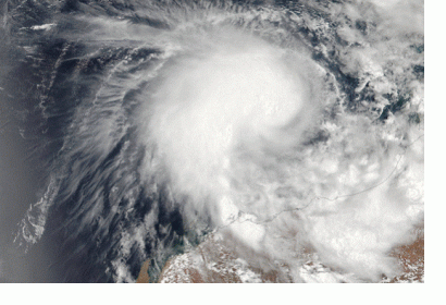 Tropical storm Stan off the coast of Australia (image source: NASA)