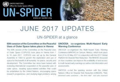 UN-SPIDER Updates June 2017