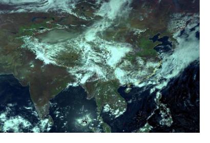 FY-4A satellite capturing the weather over South-east Asia.  Source: National Satellite Meteorological Center