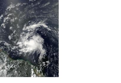 Heavy rainfall and towering thunderstorms brought by Tropical Storm Chantal