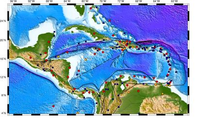 COCONet sites in the Caribbean