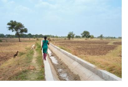 Dried-up canal in Gujarat