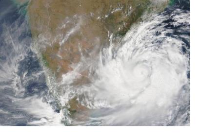 Tropical Cyclone Fani in the Indian Ocean captured by the Moderate Resolution Imaging Spectroradiometer (MODIS) on NASA’s Terra satellite on 1 May 2019. Image: NASA.