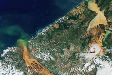 Floods in northern Madagascar in late January 2020. Image: NASA. Floods in northern Madagascar in late January 2020. Image: NASA.