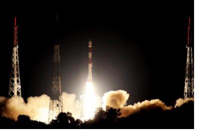 PSLV-C42 launching platform. Image: ISRO.