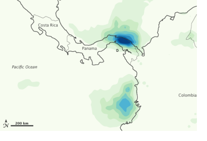 Panama's map. Courtesy of NASA