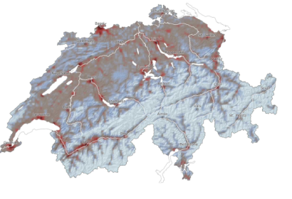 Earthquake risk map of Switzerland