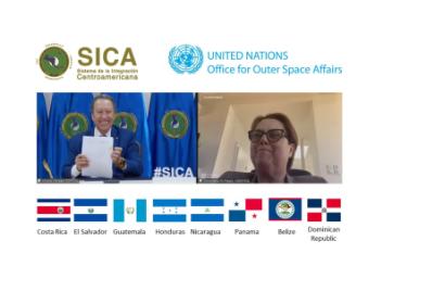 UNOOSA and SICA sign and MoU to enhance the use of space technologies in Central America