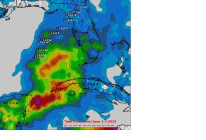 TRMM image of storm Andrea